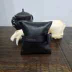 Leather Wrist Cuff - Kitten Bow